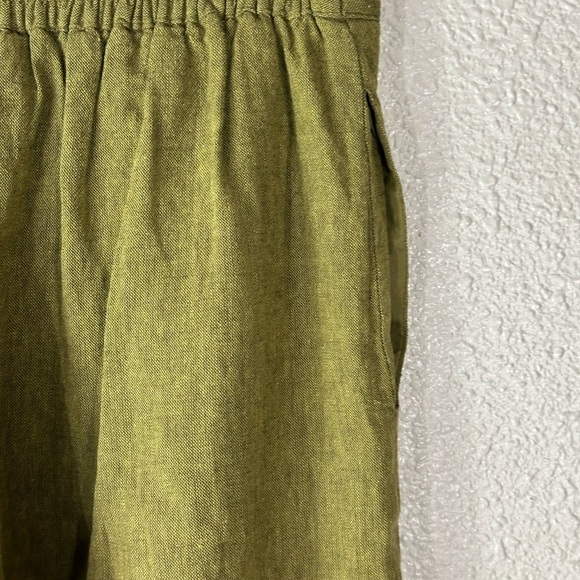 Coldwater Creek Linen Crop Wide Pants Size Petite Small - Picture 3 of 5